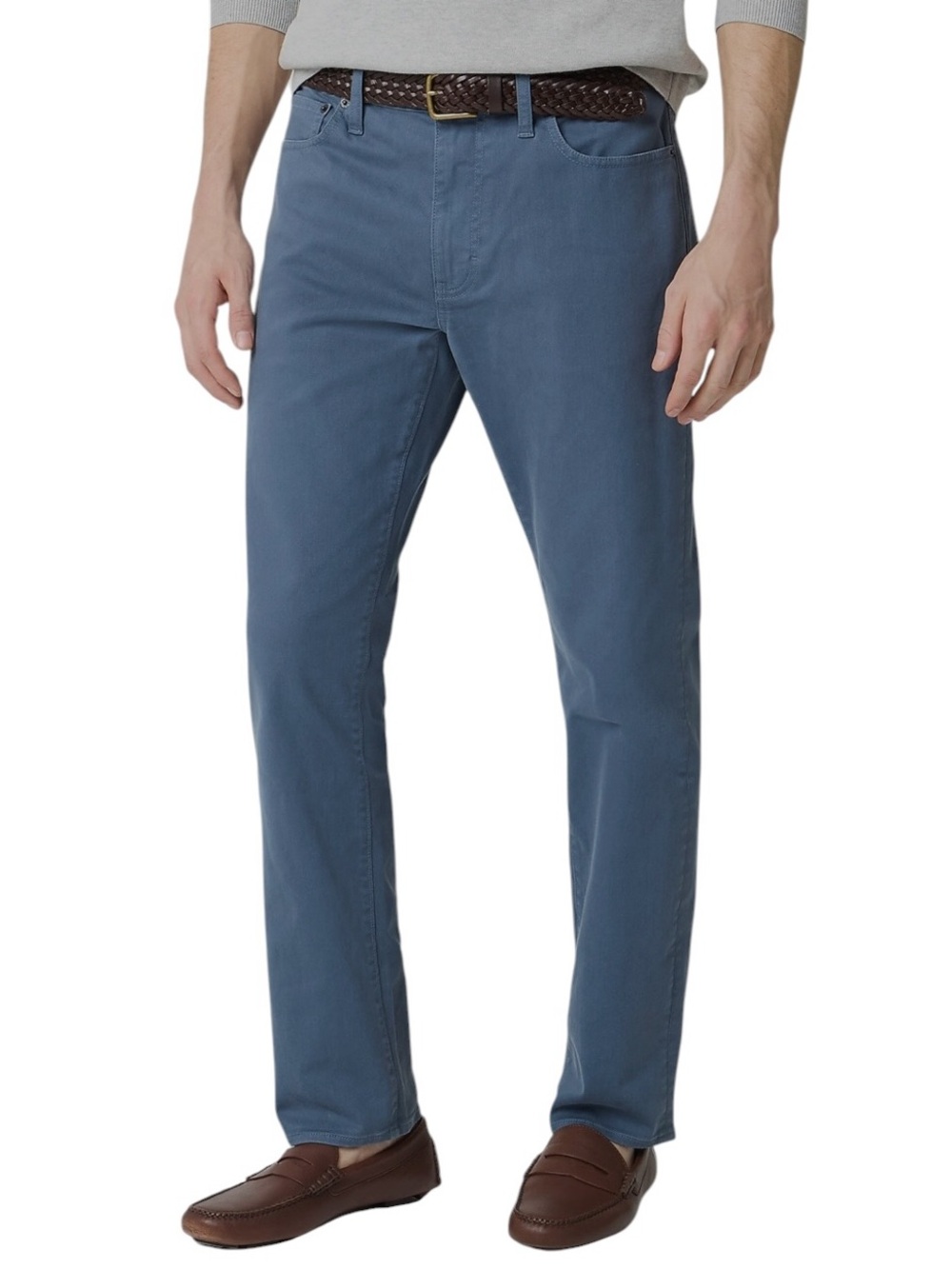 NEW J. Crew Factory Slim-fit garment-dyed five-pocket jean Opal Blue Size 36 x30